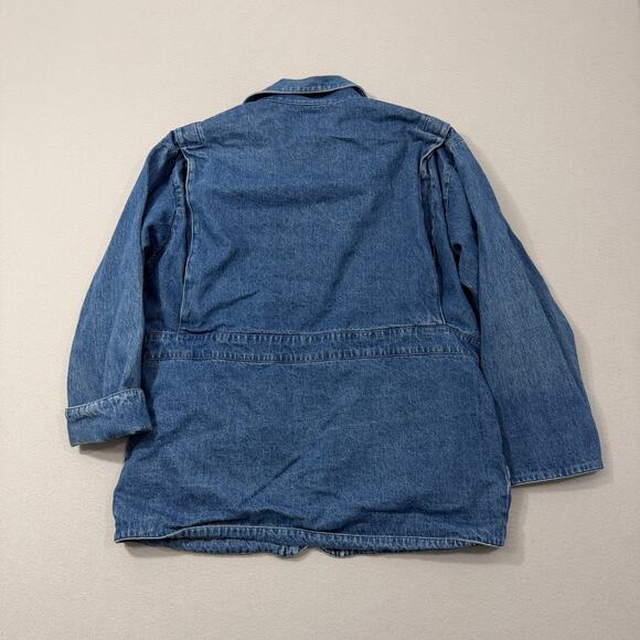 Vintage Denim Chore Coat Extra Large Blue 90s Jean Jacket Barn Field Jacket - Picture 6 of 9